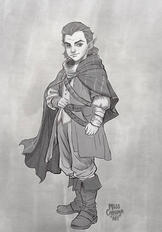 Commission dnd character gnome Sketch Style illustration